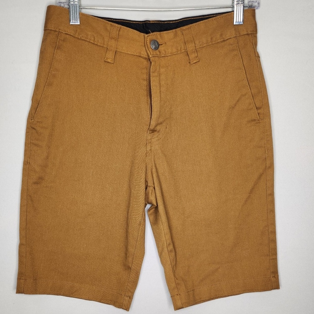 Volcom Vmonty Men's Stretch Shorts Size 28 (A09117V3) golden‎ brown